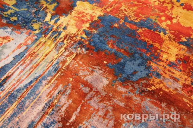 ковер ручной работы Индийский ковер ручной работы из шелка и шерсти 3.11x2.43 — фото 2
