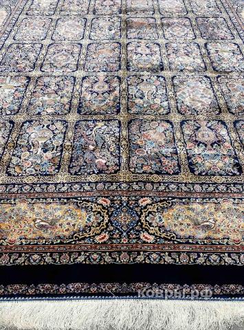 ковер ручной работы Шелковый Иранский ковер ручной работы Qum (Кум) 2.94x1.98 — фото 6