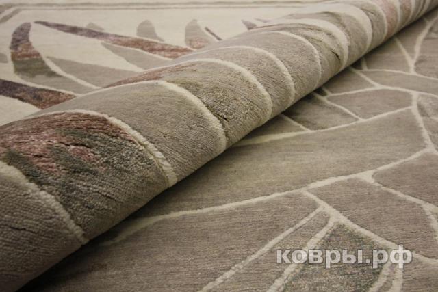 ковер ручной работы Индийский ковер ручной работы из шелка и шерсти 3.04x2.98 — фото 5