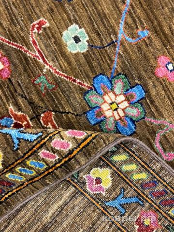 ковер ручной работы Шелковый Афганский ковер ручной работы Сhoubi (Чуби фараан) 3x2.47 — фото 2