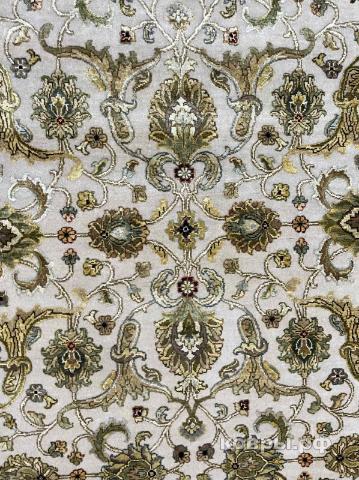 ковер ручной работы Индийский ковер ручной работы из шелка и шерсти 1.84x1.84 — фото 4