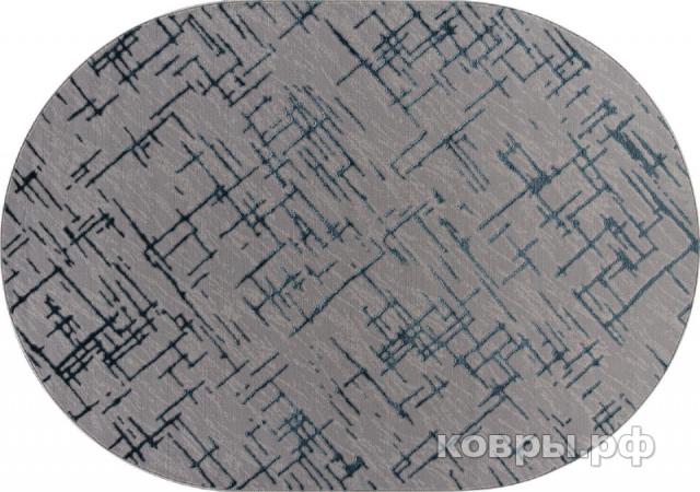 ковер Ковер Современный MERINOS LIMAN F164 GRAY-D.BLUE Овал