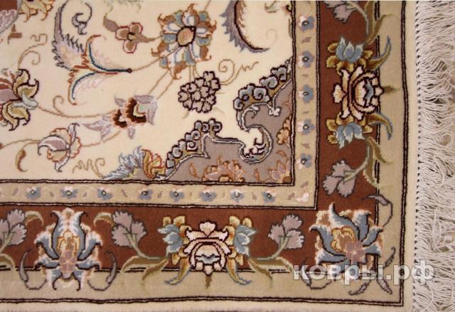 ковер ручной работы Иранский ковер ручной работы из шелка и шерсти Tabriz (Табриз) 5.25x0.91 — фото 5
