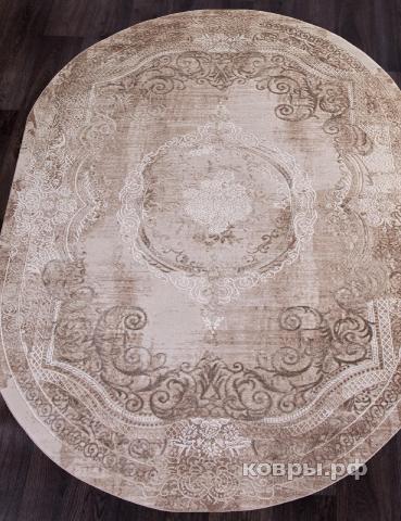 ковер KARMEN HALI ARMINA 03707A BROWN / BROWN Овал — фото 3