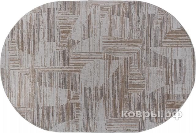 ковер Ковер AIDIN CARPET PRAGA 06029A TOZ GRI / BEJ Овал