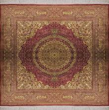 Шелковый Китайский ковер ручной работы 2.48x2.48