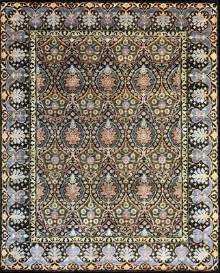 Индийский ковер ручной работы из шелка и шерсти Agra (Агра) 3x2.42