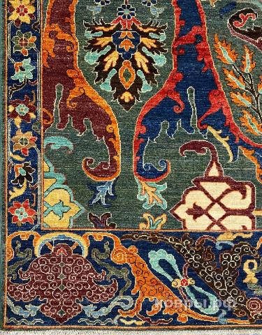 ковер ручной работы Шелковый Афганский ковер ручной работы Bidjar (Биджар)  2.93x2.48 — фото 2