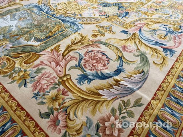 ковер ручной работы Китайский ковер ручной работы из шелка и шерсти 5.8x3.8 — фото 8