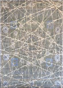 Индийский ковер ручной работы из шелка и шерсти 3.69x2.69