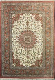 Шелковый Иранский ковер ручной работы Qum (Кум) 3.52x2.51