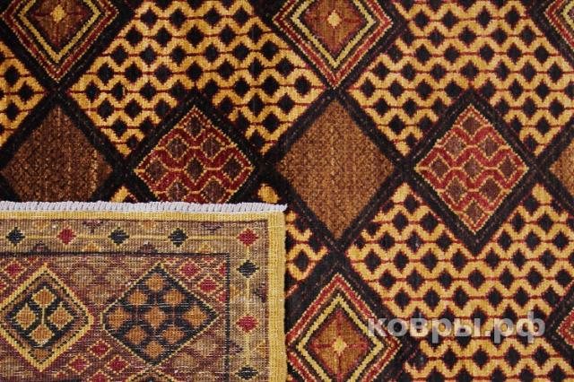 ковер ручной работы Афганский ковер ручной работы из шелка и шерсти Сhoubi (Чуби файн)  3x2.23 — фото 4