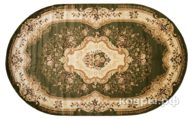 ковер Merinos Valencia d017 GREEN Овал — фото 2