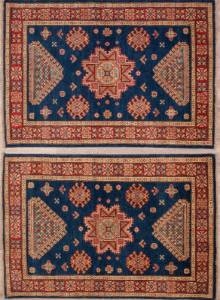 Пакистанский ковер ручной работы Казах 1.02x1.48м