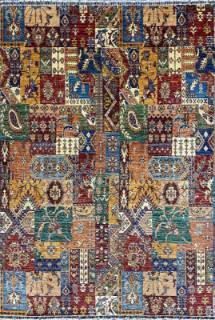 Шелковый Афганский ковер ручной работы Pachwork (Пачворк) 2.64x1.85