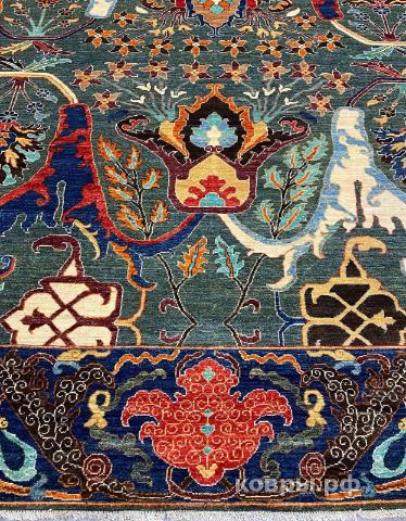 ковер ручной работы Шелковый Афганский ковер ручной работы Bidjar (Биджар)  2.93x2.48 — фото 3