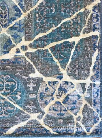 ковер ручной работы Индийский ковер ручной работы из шелка и шерсти 3.69x2.69 — фото 2