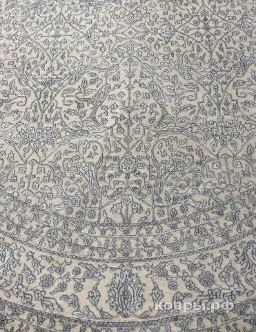 ковер ручной работы Индийский ковер ручной работы из шелка и шерсти 2.92x2.92 — фото 2