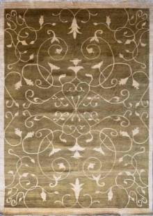 Шелковый Афганский ковер ручной работы Сhoubi (Чуби модерн) 3.01x2.08