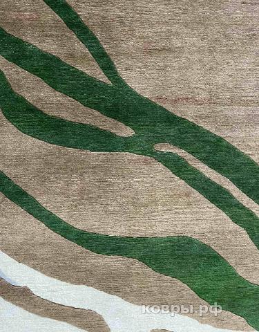 ковер ручной работы Индийский ковер ручной работы из шелка и шерсти 3.65x4.63 — фото 4