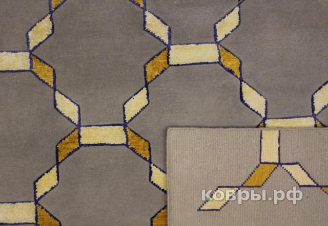 ковер ручной работы Индийский ковер ручной работы из шелка и шерсти 3.7x2.75 — фото 4