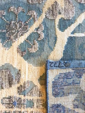 ковер ручной работы Индийский ковер ручной работы из шелка и шерсти 3.69x2.69 — фото 3