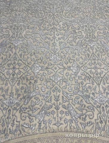 ковер ручной работы Индийский ковер ручной работы из шелка и шерсти 2.92x2.92 — фото 3