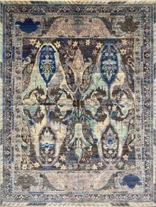 Шелковый Афганский ковер ручной работы Bidjar (Биджар) 3.57x2.73