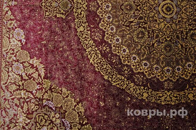 ковер ручной работы Шелковый Китайский ковер ручной работы 2.48x2.48 — фото 4