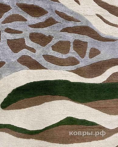 ковер ручной работы Индийский ковер ручной работы из шелка и шерсти 3.65x4.63 — фото 5