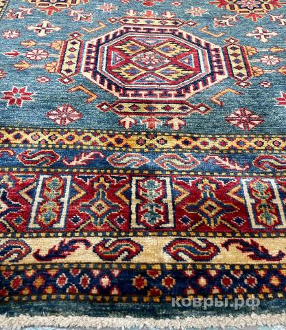 ковер ручной работы Шелковый Афганский ковер ручной работы Kazakh (Казах) 2.13x1.51 — фото 3