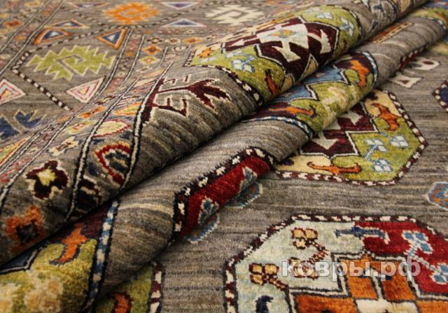 ковер ручной работы Шелковый Афганский ковер ручной работы Sultani (Султани) 3.62x2.71 — фото 4