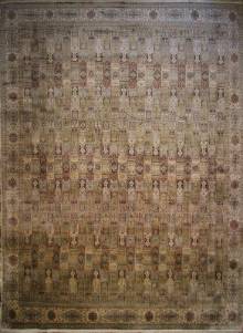 Шелковый Индийский ковер ручной работы Kashmir (Кашмир Хешти)  4.94x3.63