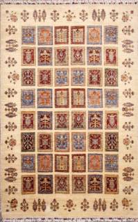 Шелковый Афганский ковер ручной работы Сhoubi Ziegler (Чуби бахтияри)2.31x1.67