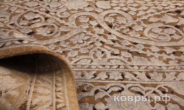 ковер ручной работы Индийский ковер ручной работы из шелка и шерсти 3.01x2.43 — фото 8