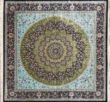 Шелковый Иранский ковер ручной работы Qum (Кум) 2.5x2.5