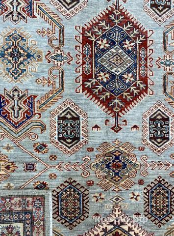 ковер ручной работы Шелковый Афганский ковер ручной работы Kazakh (Казах) 3.05x2.41 — фото 2