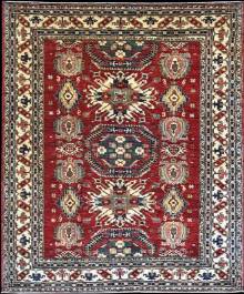 Афганский ковер ручной работы из шелка и шерсти Kazakh (Казах) 2.88x2.42 Афганский ковер ручной работы из шелка и шерсти Kazakh (Казах) 2.88x2.42