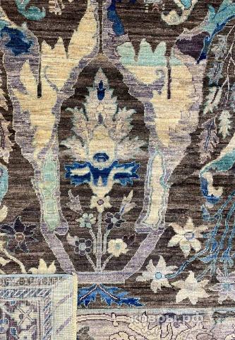 ковер ручной работы Шелковый Афганский ковер ручной работы Bidjar (Биджар) 3.57x2.73 — фото 3