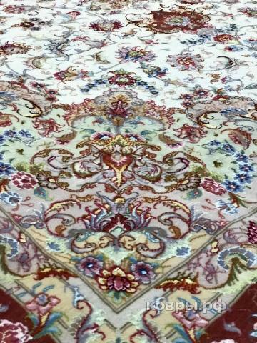 ковер ручной работы Иранский ковер ручной работы из шелка и шерсти Tabriz (Табриз) 3.1x2 — фото 2