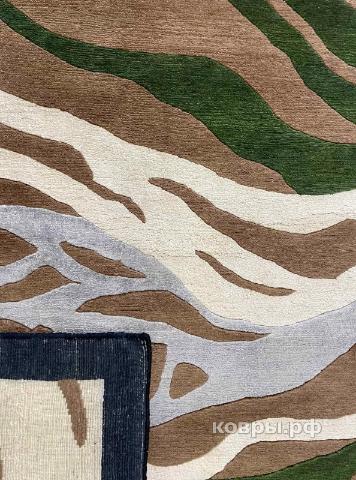 ковер ручной работы Индийский ковер ручной работы из шелка и шерсти 3.65x4.63 — фото 7