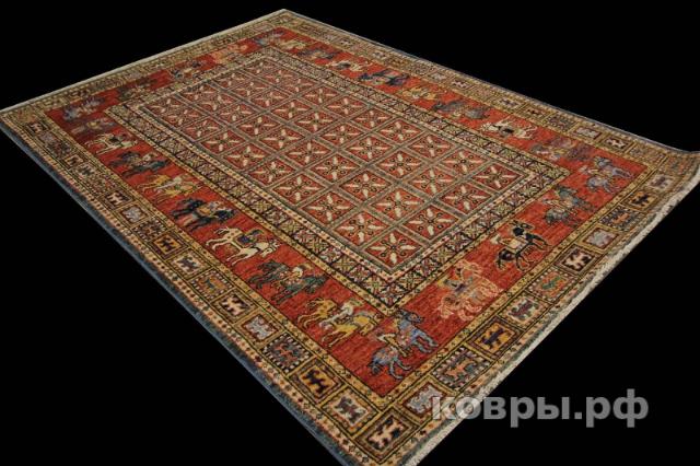 ковер ручной работы Шелковый Афганский ковер ручной работы Сhoubi (Чуби Файн)1.76x1.24 — фото 2