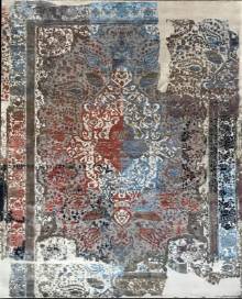 Индийский ковер ручной работы из шелка и шерсти 3.07x2.48