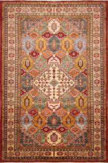 Афганский ковер ручной работы из шелка и шерсти Kazakh (Казах) 2.68x1.75