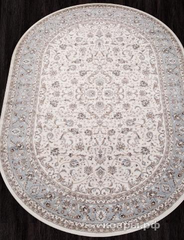 ковер MERINOS VALENCIA DELUXE F014 CREAM-L.BLUE Овал — фото 2