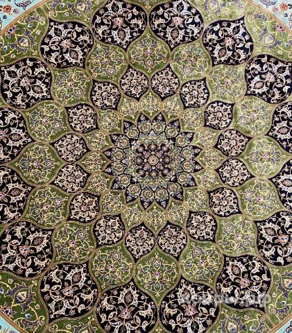 ковер ручной работы Шелковый Иранский ковер ручной работы Qum (Кум) 2.5x2.5 — фото 3