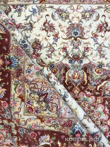 ковер ручной работы Иранский ковер ручной работы из шелка и шерсти Tabriz (Табриз) 3.1x2 — фото 3