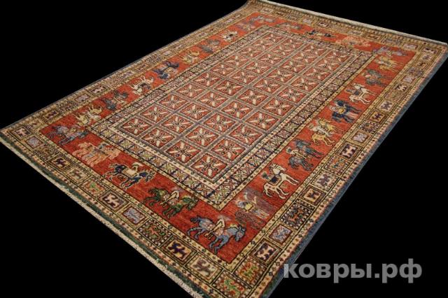 ковер ручной работы Шелковый Афганский ковер ручной работы Сhoubi (Чуби Файн)1.76x1.24 — фото 3