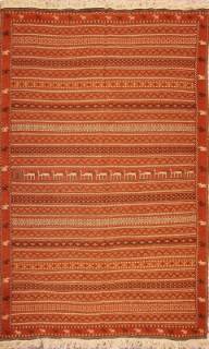 Шерстяной ковер ручной работы Kilim (Килим) 2.4x1.67 из натуральных материалов