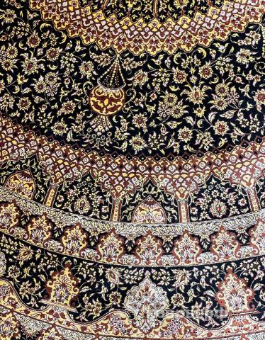 ковер ручной работы Шелковый Иранский ковер ручной работы Qum (Кум) 2.5x2.5 — фото 3